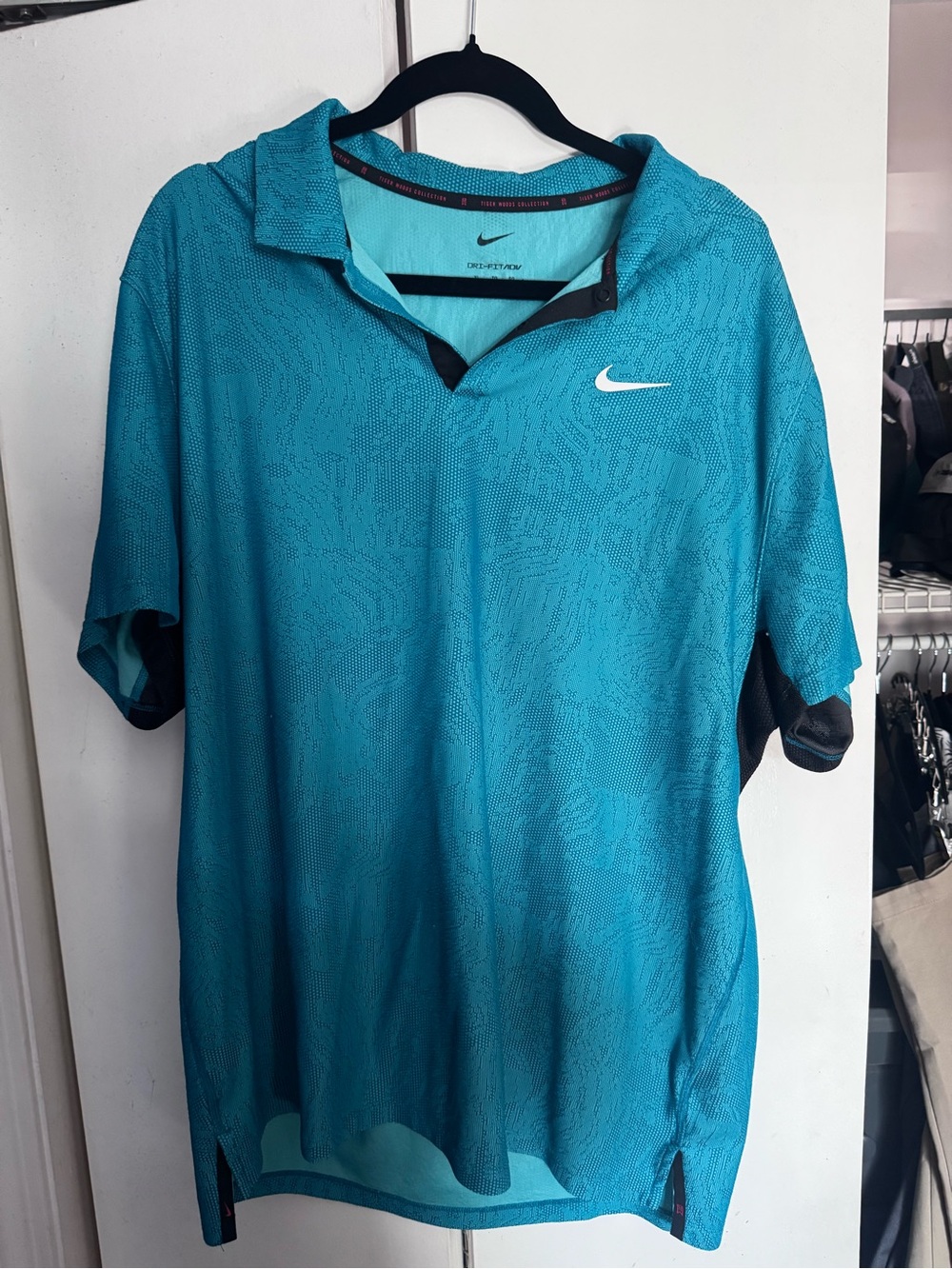 Nike Men’s Teal/Black Dri-FIT Polo